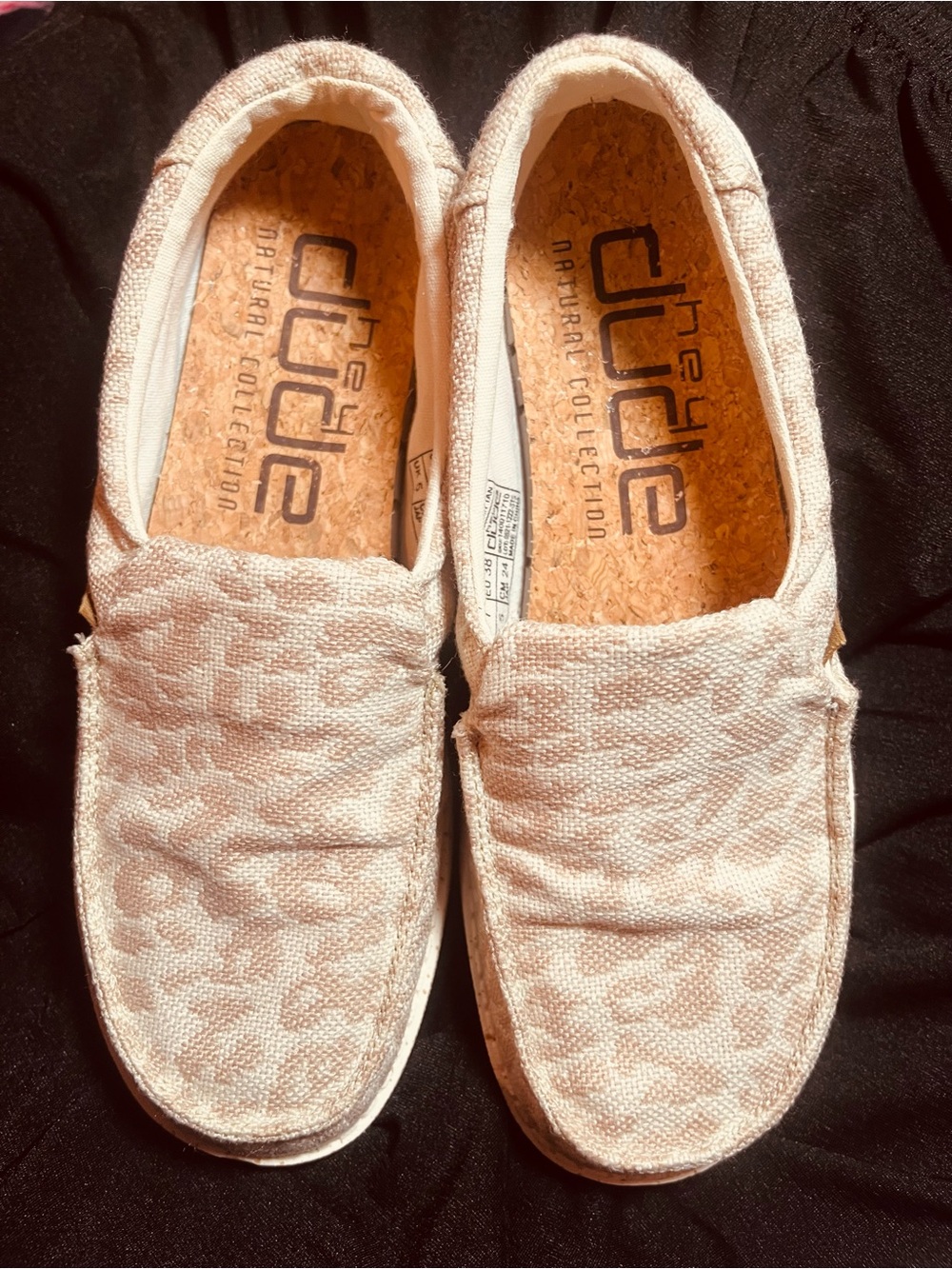 Pre-Owned Hey Dude Misty Woven Cheetah Slip-on Loafer